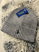 POLO RALPH LAUREN CZAPKA ZIMOWA Szara Okazja!