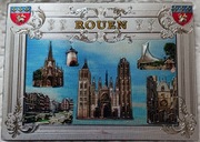 Piękny magnes na lodówkę - pamiątka z Rouen - Francja 75x55 