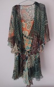 unikatowa zwiewna kolorowa sukienka/tunika - rozmiar L/XL