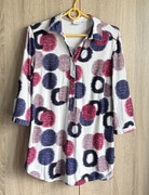 Biała koszula z kolorowymi elementami roz. L/40