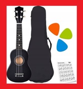 DREWNIANE UKULELE SOPRANOWE DLA DZIECI DO NAUKI 3 KOLORY + GRATIS AKCESORIA