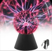 Lampa plazmowa, kula, czerwone światło plazmowe, dotykowe i dźwiękowe