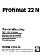 Strugarka czterostronna Weinig Profimat 22N - katalog części