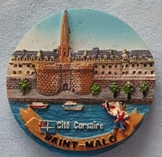 Ceramiczny magnes na lodówkę Saint-Malo - Francja