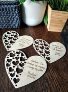 Magnes serce ze sklejki prezent na Walentynki