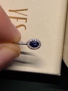 kolczyki YES cyrkonia niebieska