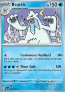 Holo Foil Oryginalna Karta Pokemon Beartic (BLK 026) Black Bolt