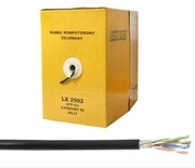 Kabel komputerowy skrętka UTP cat.5e RJ45 100% Cu miedź + ŻEL czarny