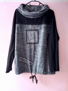 Bluzka czarno szara roz.M/L wymiary opis