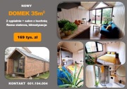 Domek całoroczny, 2 sypialnie, 35m2, konstrukcja stal.