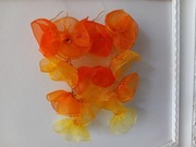 kolczyki pomarańczowo żółte długie lekkie