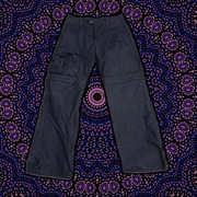 Czarne spodnie Cargo L affliction vintage retro old school y2k 80s 90s