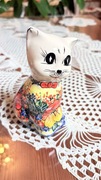Figurka kotek ceramika bolesławiecka
