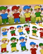 Drewniana układanka "Chłopcy z pączkami"