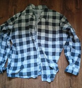 Koszula robocza biało czarna w kratkę 