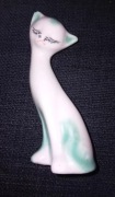 Porcelanowy kot ręcznie malowany