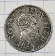 #2973 Włochy 50 centesimi 1863 M srebro 