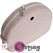 Beżowy organizer do Obag MOON LIGHT plecionka beż hummus 2 kieszenie OMAY