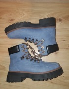 Trapery buty niebieskie Jenny fairy z kożuszkiem 41