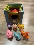 Djeco, Topanifarm, klocki kartonowe Zwierzątka