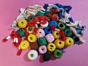 Kolekcja Zbiór Wykop PRLu Szpulki Mulina Haftowanie Szycie Rękodzieło