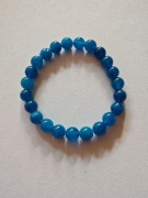 Bransoletka z niebieskiego apatytu | 7 mm | Naturalny kamień | Nowa