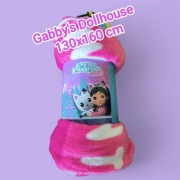 Koc flanelowy dla dziewczynki  Gabby's Dollhouse 130x160 cm