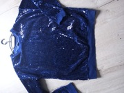 Bluza M w niebieskie cekiny
