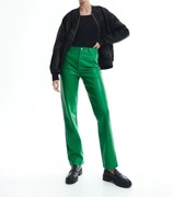 spodnie damskie RESERVED 0844P-77X r. S zielone "skóra"