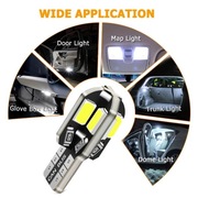 Żarówka LED samochodowa 12v T10 W5W 8SMD 5730 biała