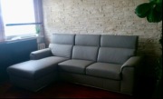 Skórzana sofa firmy KLER z funkcja spania. 