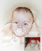 Portret na zamówienie ze zdjęcia 1 osoby sepia, A4