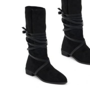 BOTKI DAMSKIE CZARNE BUTY NA OBCASIE TRZEWIKI KLASYCZNE ELEGANCKIE rozm. 37
