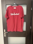 T-shirt męski z nadrukiem czerwony Reserved rozmiar XXL