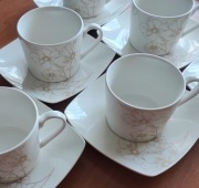 Zestaw do kawy lub herbaty- porcelana VERONI  na 6 osób