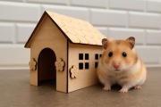 Drewniany domek dla chomika
