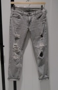 *ZARA* świetne spodnie dziury 7/8 34 XS