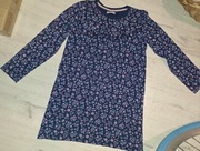 Sukienka ciepła tunika w kwiatki długi rękaw na jesień zimę r. 140, 10 lat