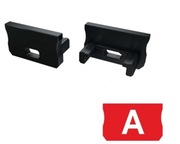 Zaślepka do profilu typu A Czarna LUMINES z otw.