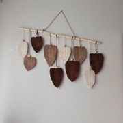 Listki, piórka , ozdoby ze sznurka