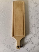 Duża Drewniana Deska do Krojenia i Serwowania 59 cm Premium Uchwyt Kuchnia