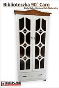 Biała Biblioteczka CARO z Dębową Koroną BEKAS Producent Mebli