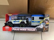 Auto policyjne z przyczepą dla konia Police Horse Trailer – zestaw 3+
