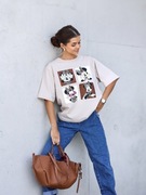 T-shirt damski Basic oversize PRINT NADRUK  Polska marka 