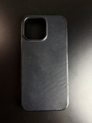 Etui iPhone 14 pro max leather case black czarny