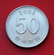 50  Won   2005 r -      Korea Południowa  stan  !!