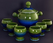 Hutschenreuther 1814 zestaw do grzanego wina ponczu kamionka lata 70-te