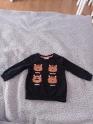 Czarna bluza z tygryskami so cute 80 kod775