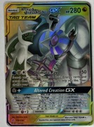 Karta kolekcjonerska Pokémon Arceus & Dialga & Palkia Gx, Holofoil