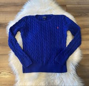 Niebieski sweter warkocz Polo Ralph Lauren S
